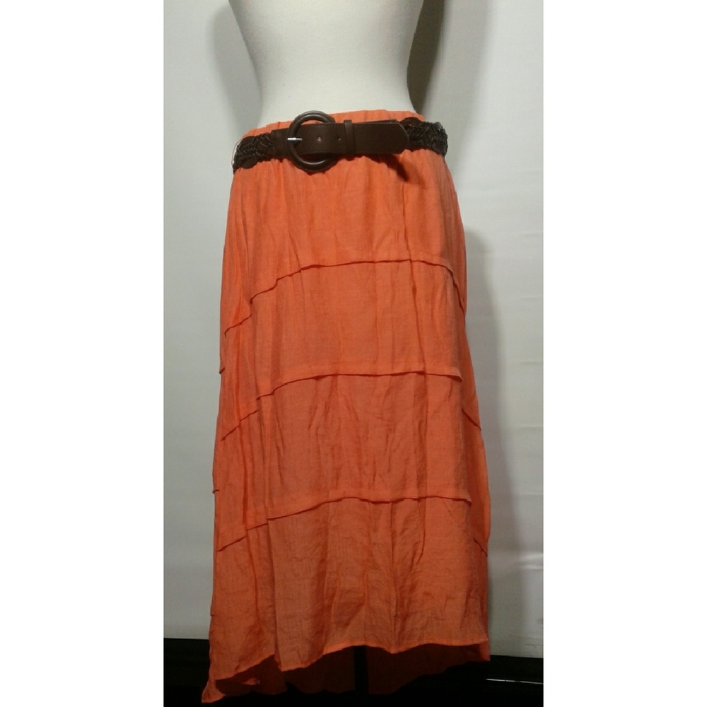 New Westport Dress barn tired ruffled skirt size L